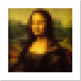 Pixel Mona Lisa Posters and Art